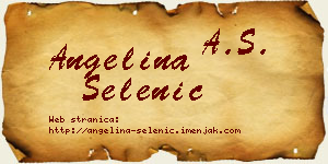 Angelina Selenić vizit kartica
